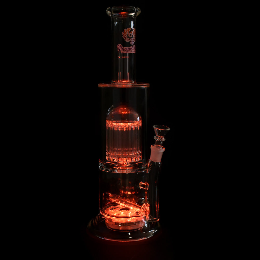 Phoenix Rising Private Party Water Pipe w/ Light | 14.5"
