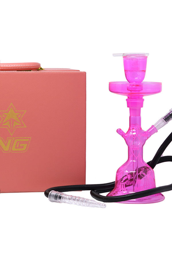 Nice Glass Full Color Hookah Set w/ Lockable Carrying Case