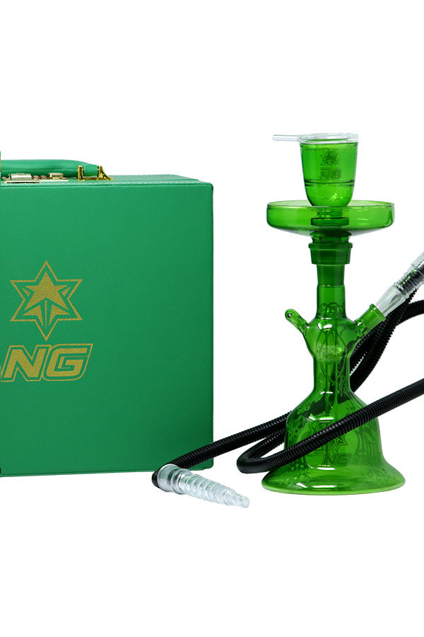 Nice Glass Full Color Hookah Set w/ Lockable Carrying Case