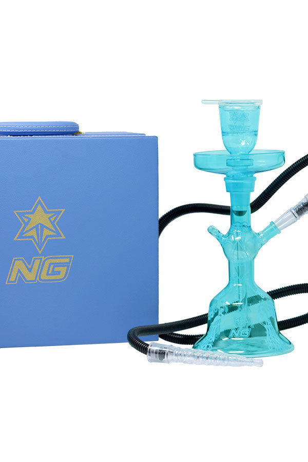 Nice Glass Full Color Hookah Set w/ Lockable Carrying Case