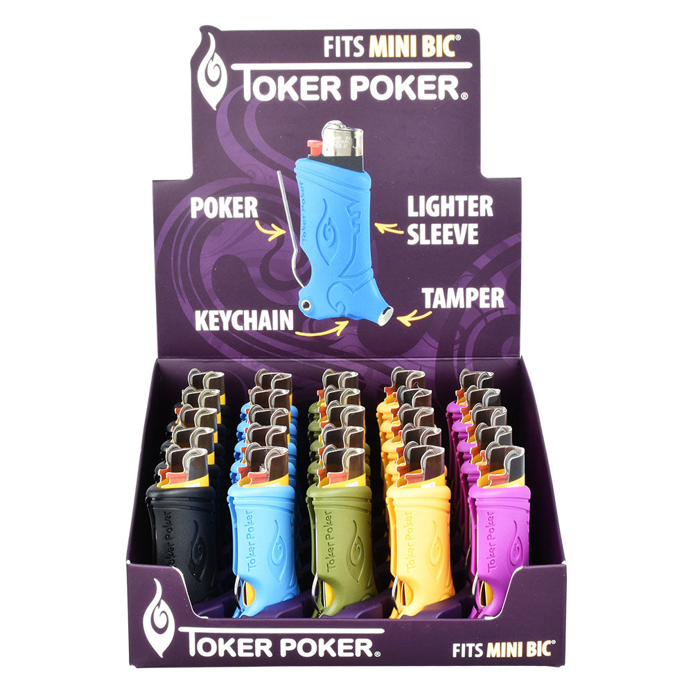 Toker Poker Lighter Sleeve | Mini Bic | Assorted Colors