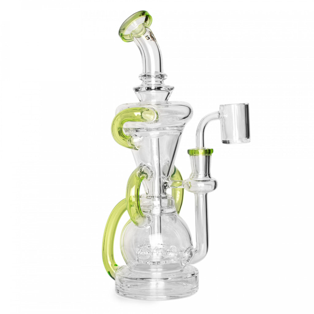 Gear Premium 10" Crystal Glide Triple Uptake Dual Chamber Concentrate Recycler W/ UFO Perc