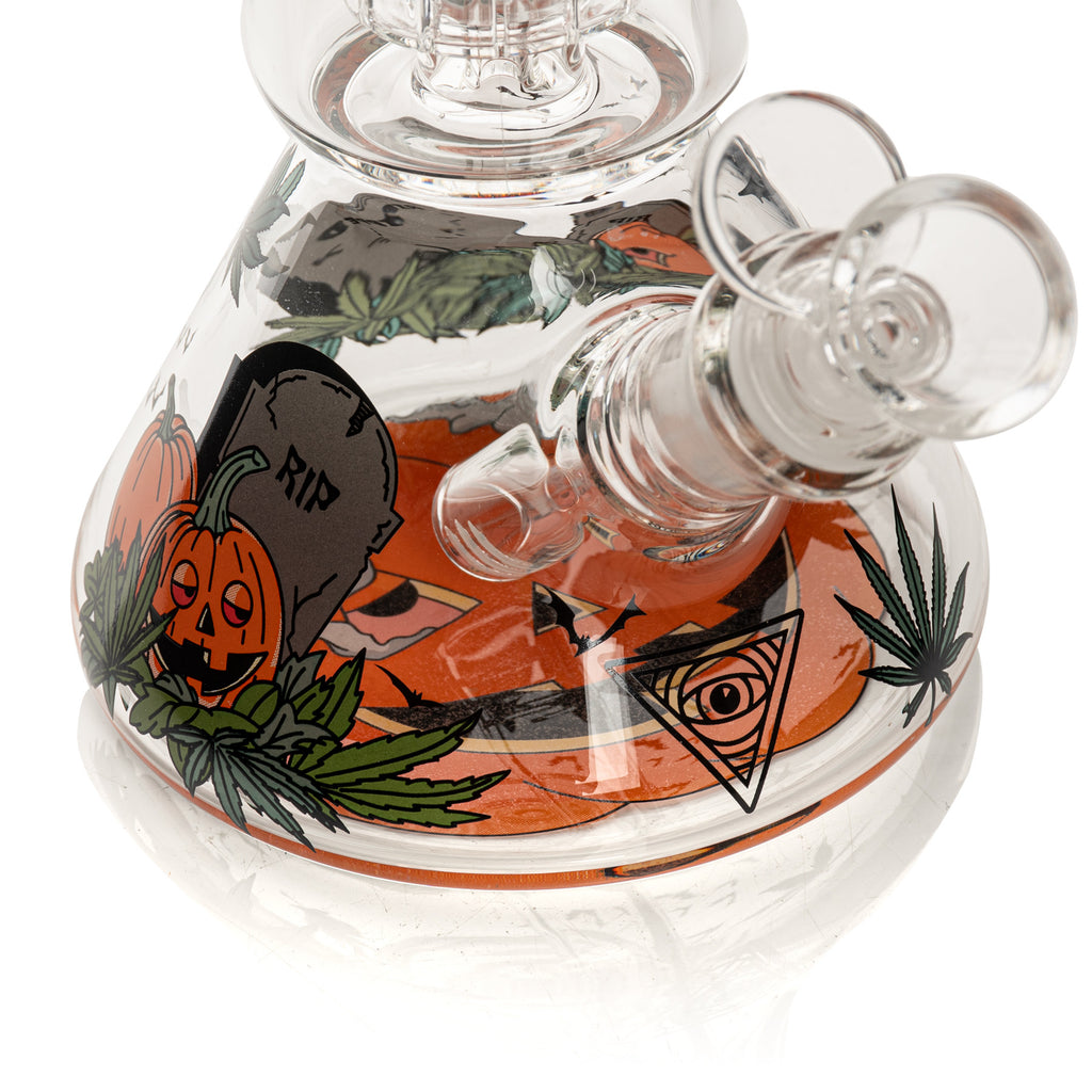 Dual Chamber Jack-O-Lantern Water Pipe 12"