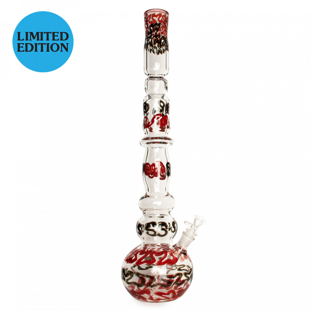 23" 7mm Thick Train Wreck Bubble Base Water Pipe