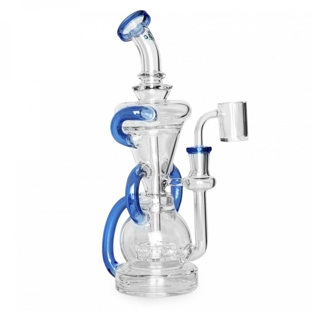 Gear Premium 10" Crystal Glide Triple Uptake Dual Chamber Concentrate Recycler W/ UFO Perc