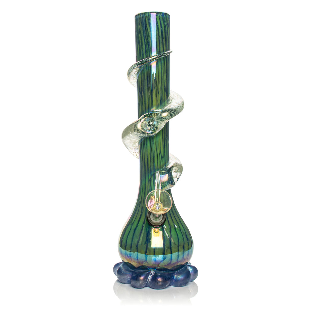 Glow-in-the-Dark 12" Bubble Base Water Pipe