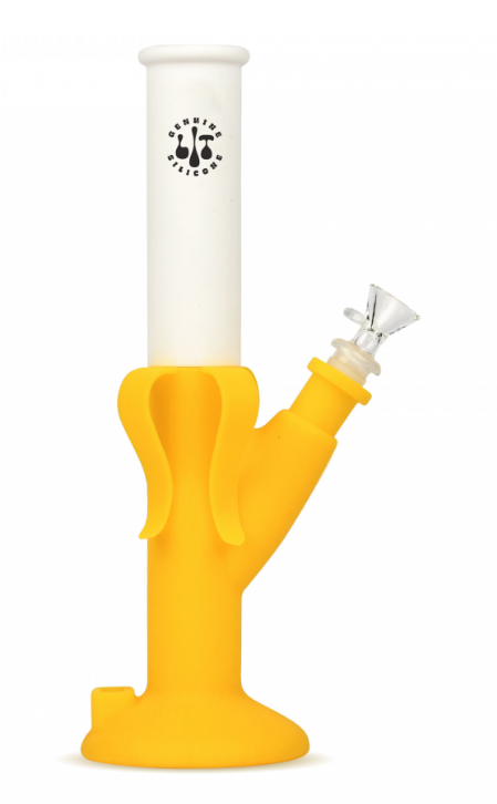 Lit Silicone 12" Banana Water Pipe