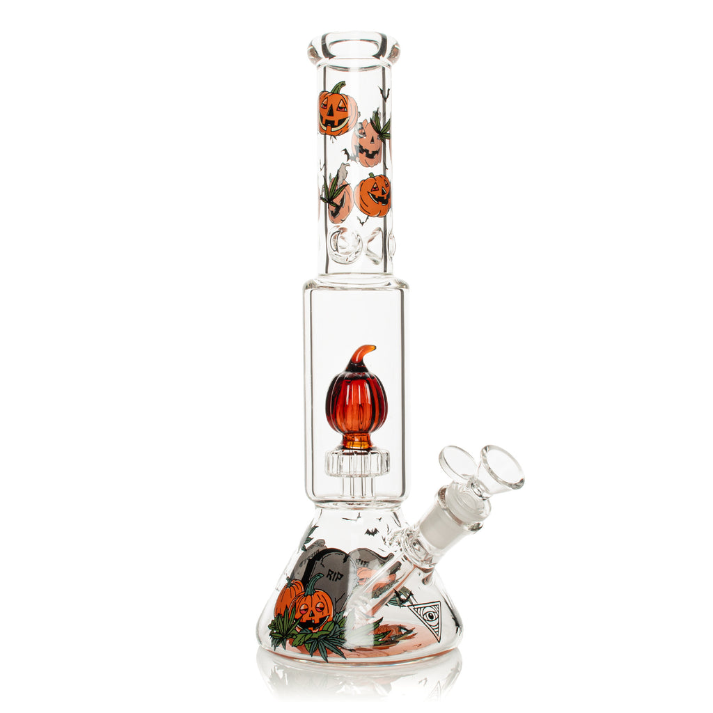 Dual Chamber Jack-O-Lantern Water Pipe 12"