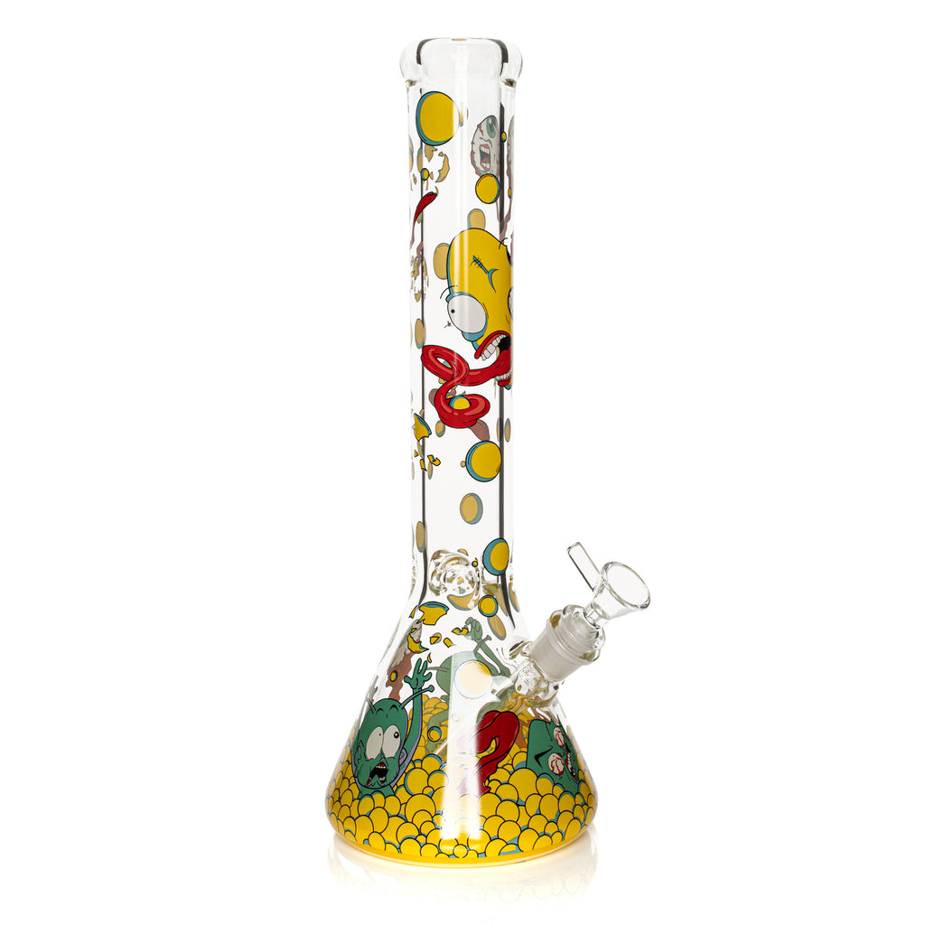 RED EYE GLASS® 15" 7mm Thick Monster Ball Pit Beaker Base Water Pipe (Limited Edition)