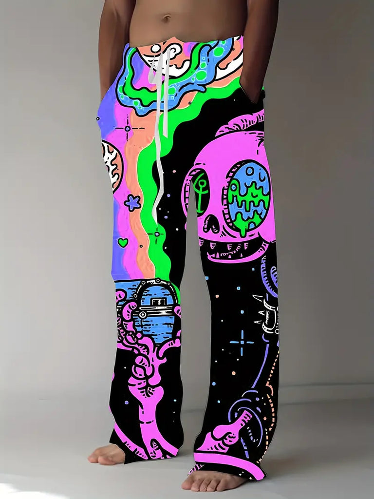 Rave Trippy Hippie Tie Up Pants