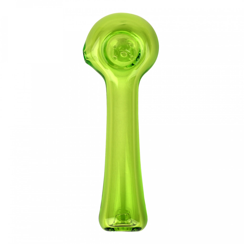 Red Eye Glass 4.5" Long Solid Colour Glass Hand Pipe w/ Built-In Ashcatcher & Screen - Mary Jane's Headquarters