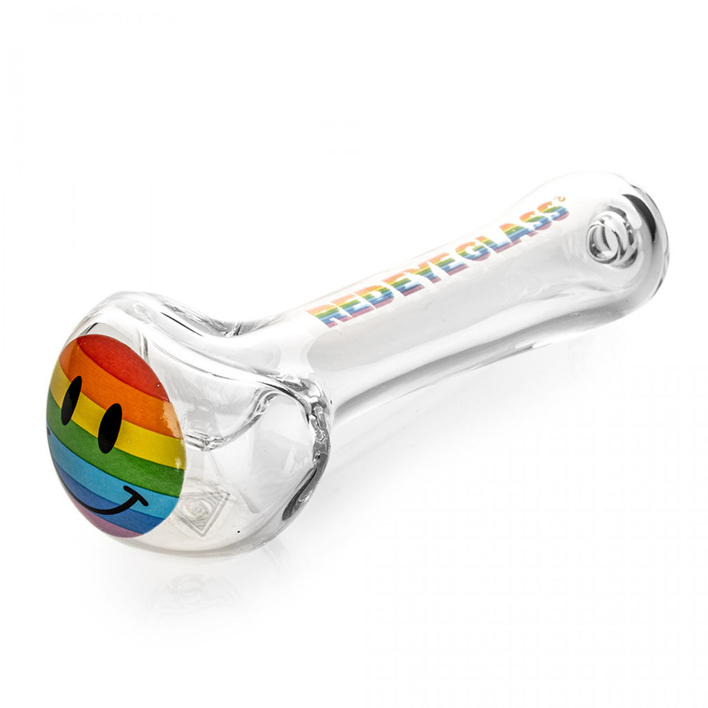 RED EYE GLASS® 4.5" Happy Pride Spoon Hand Pipe