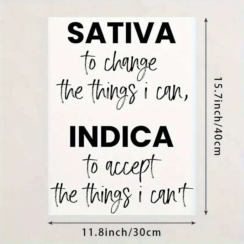 Decorative Sativa & Indica Tin Sign