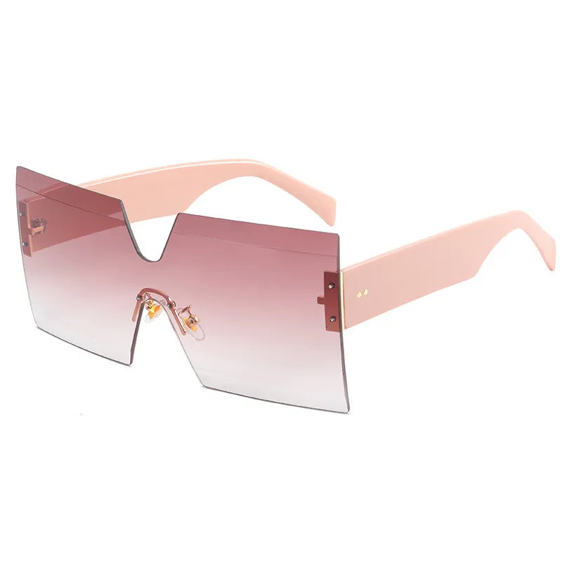 Square Oversized Rimless Sunglasses