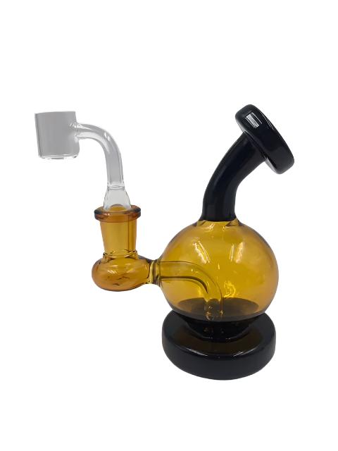 Red Eye Glass 5" Tall Sphere Dab Rig