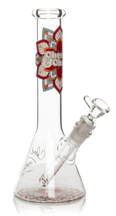 Cheech & Chong  Mandala Glow-in-the-Dark Beaker Bong