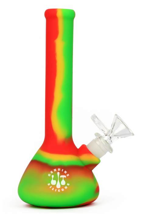 Lit Silicone 7.5" Beaker Water Pipe