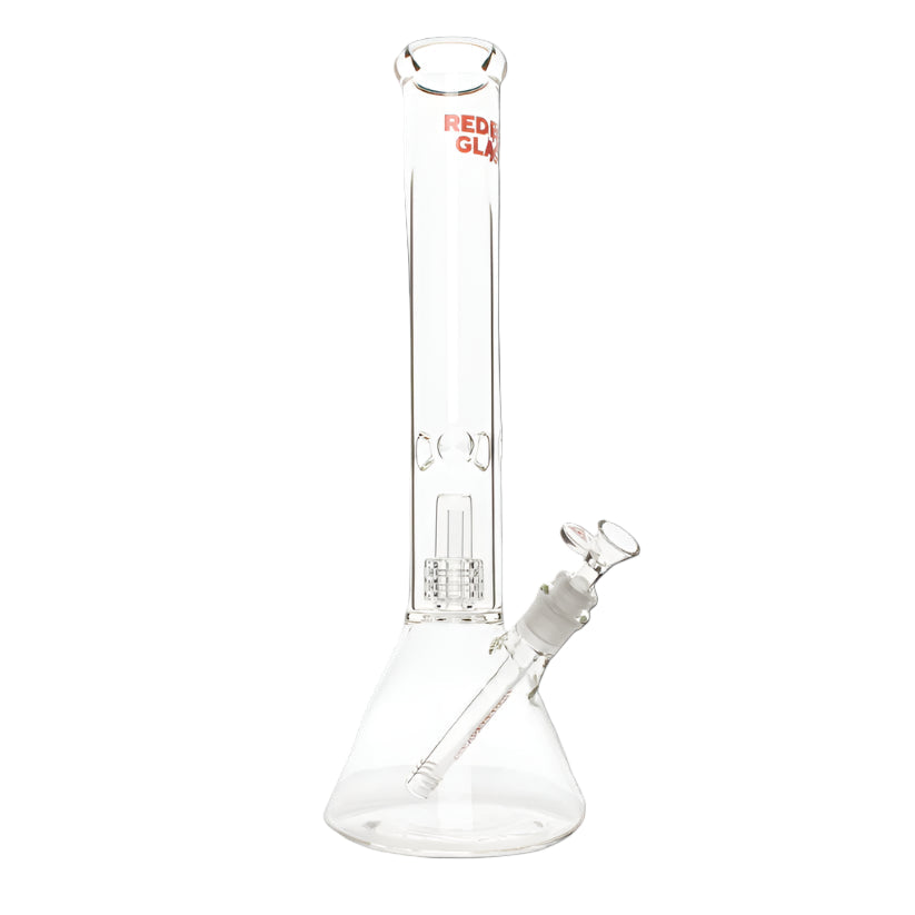 Red Eye Glass 16" Clear Beaker w/ Matrix Perc
