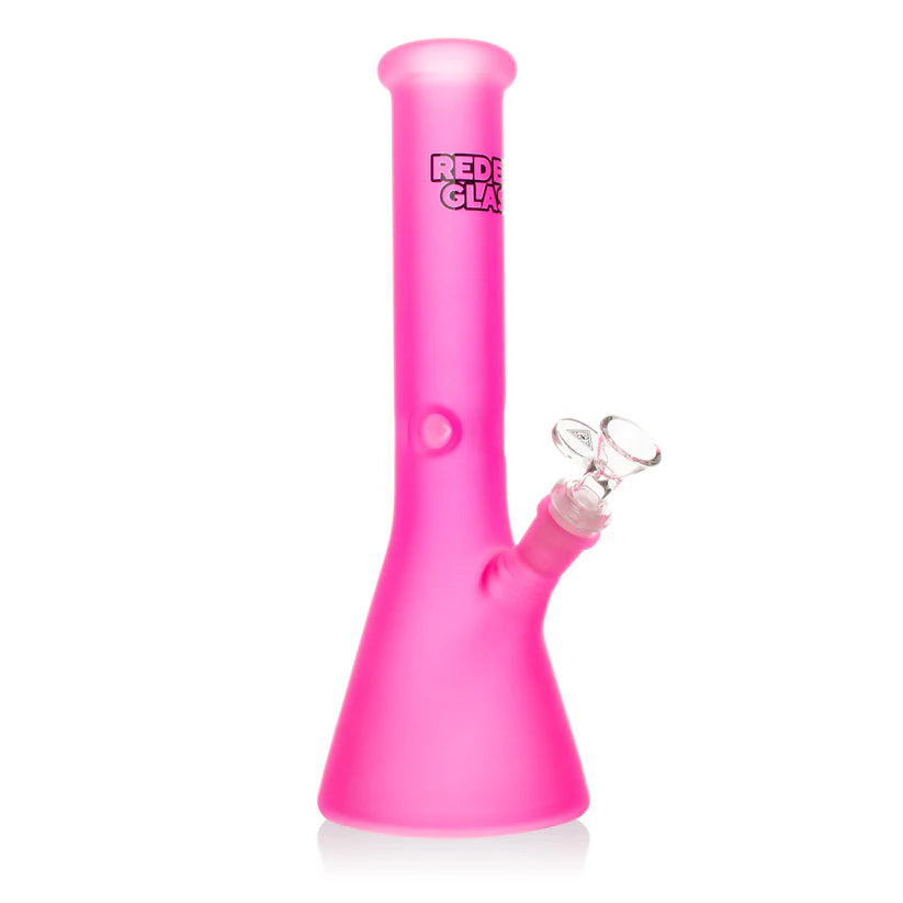 Red Eye Glass 12" Frosted Water Pipe