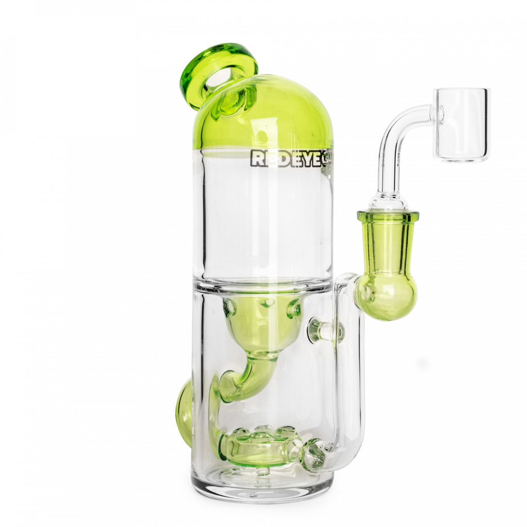 Red Eye Glass 7" Alpha Incycler Dab Rig - Green Slyme