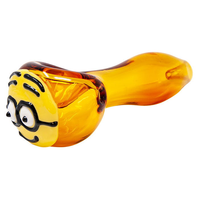 Amber Steve Glass Pipe 4 Inches