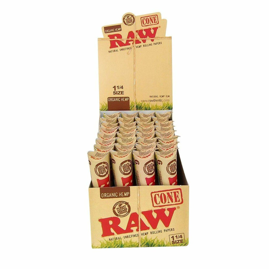 RAW Organic Pre Rolled Cones - 1 1/4 (32 pk)