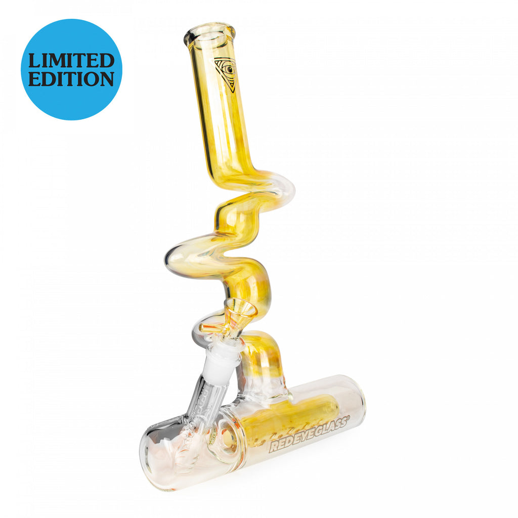 Red Eye Glass 14" 3-Arm Ziggy Water Pipe (Limited Edition)