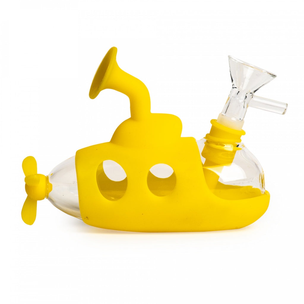 LIT Silicone 5" Submarine Bubbler - Yellow