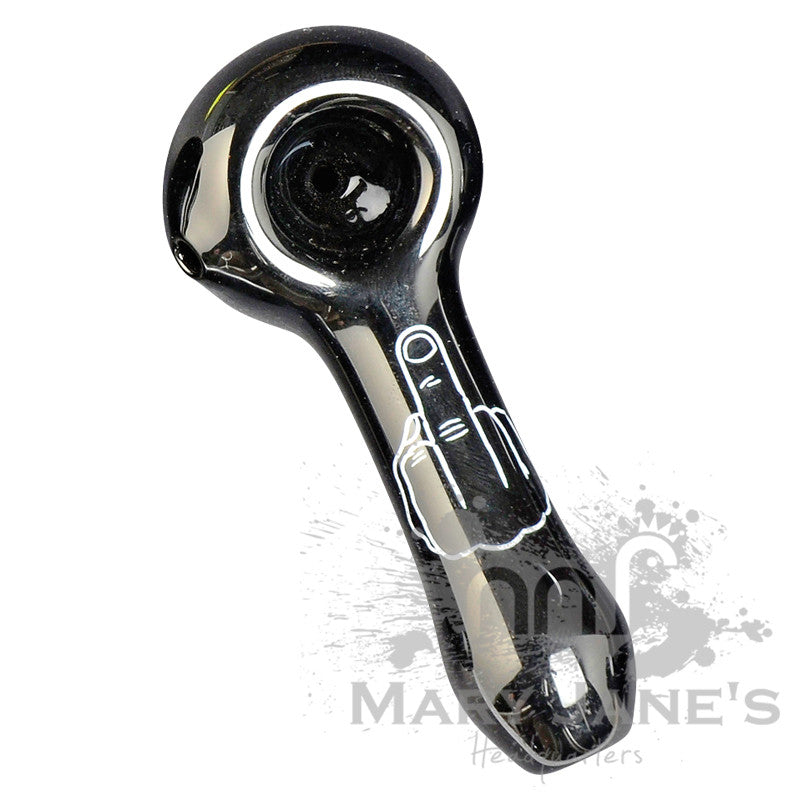 Red Eye Glass Monochrome Tattoo Glass Hand Pipes - Finger