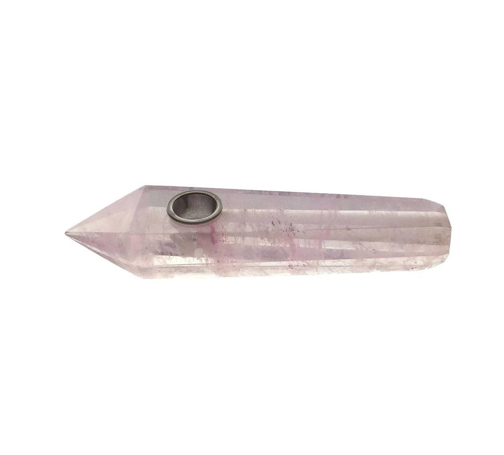 Quartz Crystal Pipes - Cotton Candy
