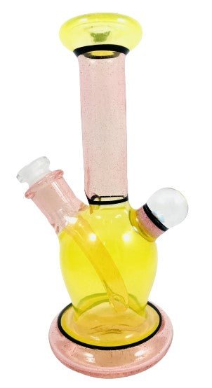 THC Glassworks Full Colour Mini Tube Dab Rigs - Lemon (Shifty)