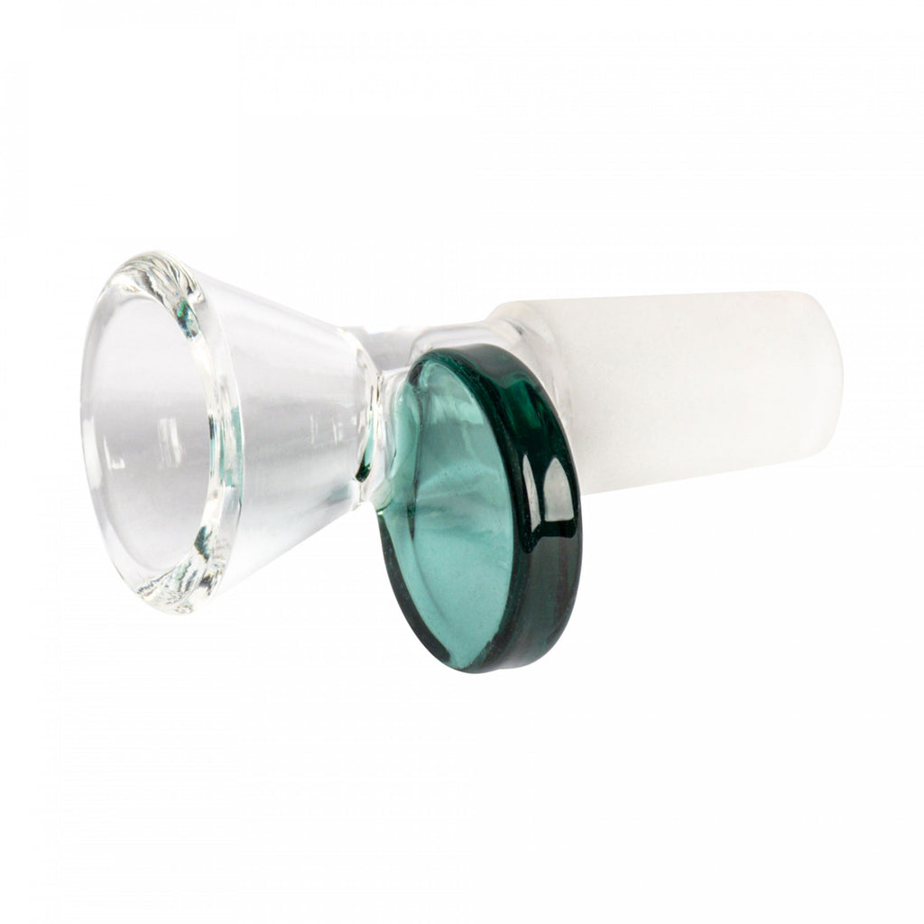 Red Eye Glass 14mm Cone Pull-Out W/ Disc Handle - Teal