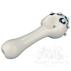 Red Eye Glass Baroque Hand Pipe - Mary Jane's Headquarters