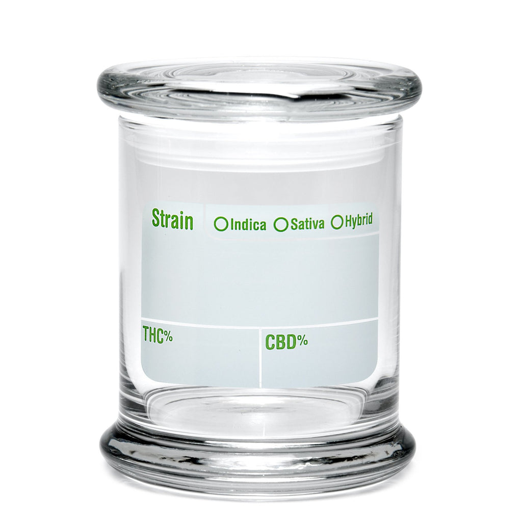 420 Science Clear Glass Pop-Top Jar - Modern Write & Erase