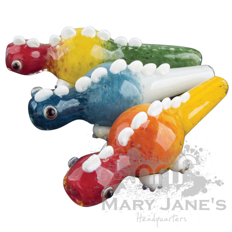 Red Eye Glass Dinosaur Jr. Glass Glass Hand Pipe - Mary Jane's Headquarters