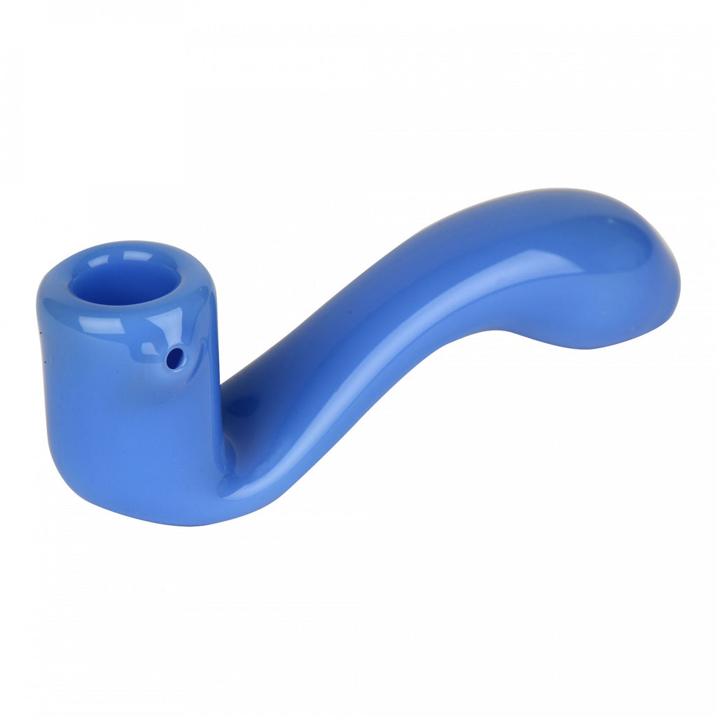 Red Eye Glass 5.5" Sherlock Hand Pipe