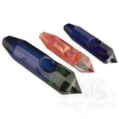 Red Eye Glass Crystal Pipe w/ Dichro Tip - Mary Jane's Headquarters