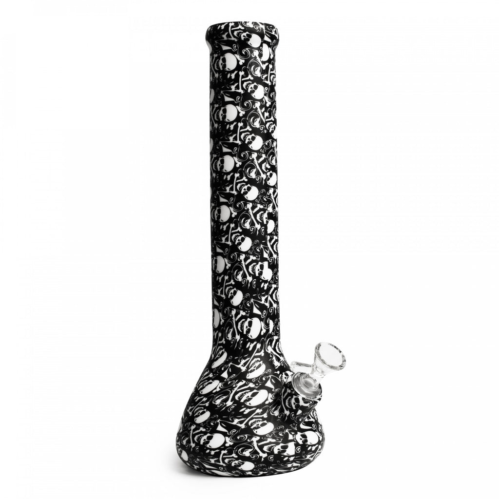 LIT Silicone 13.5" Beaker Bong W/ Glass Downstem & Pull out