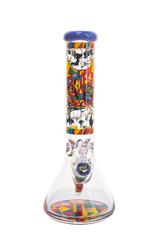 Cat Beaker Bong by Cheech Glass 13" W/ 12mm Base