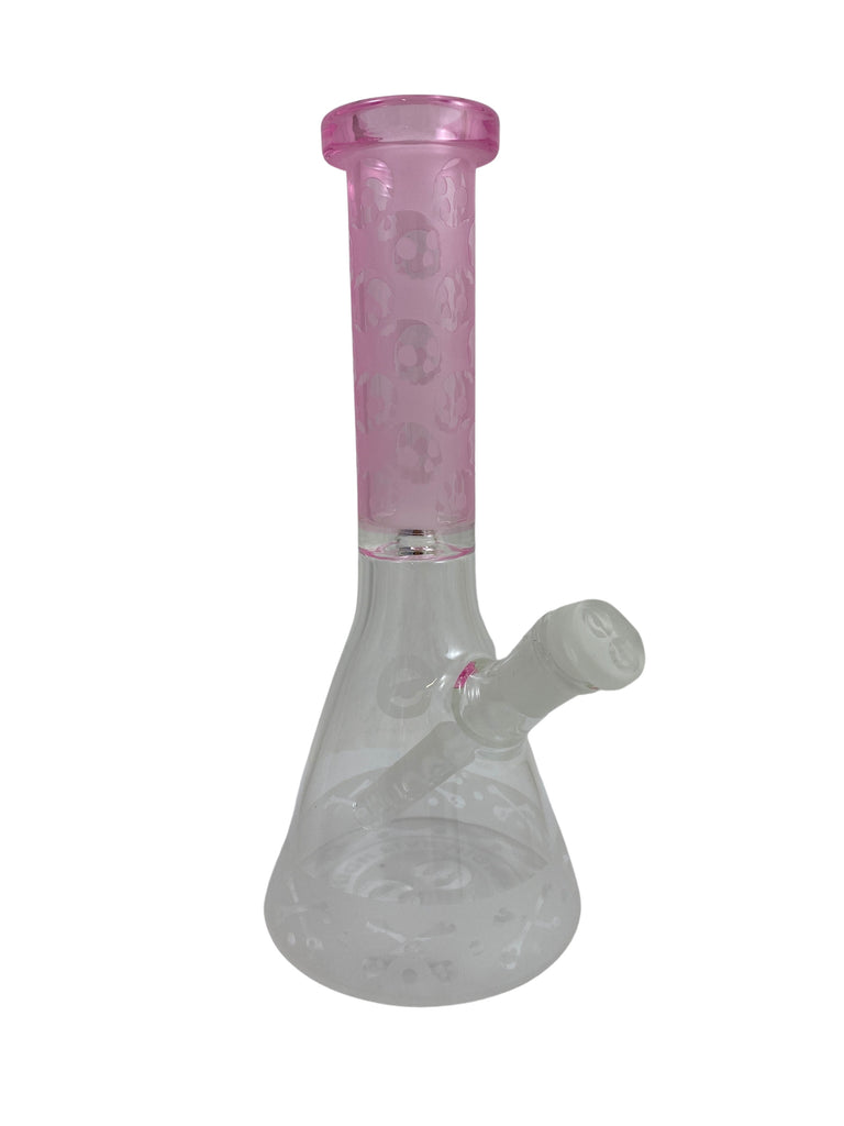 Cheech Glass 10" Tall Sandblast Beaker Bongs - Pink