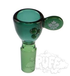 Hi Guy 14mm Funnel Bowls With Handle - Lake Green / Green