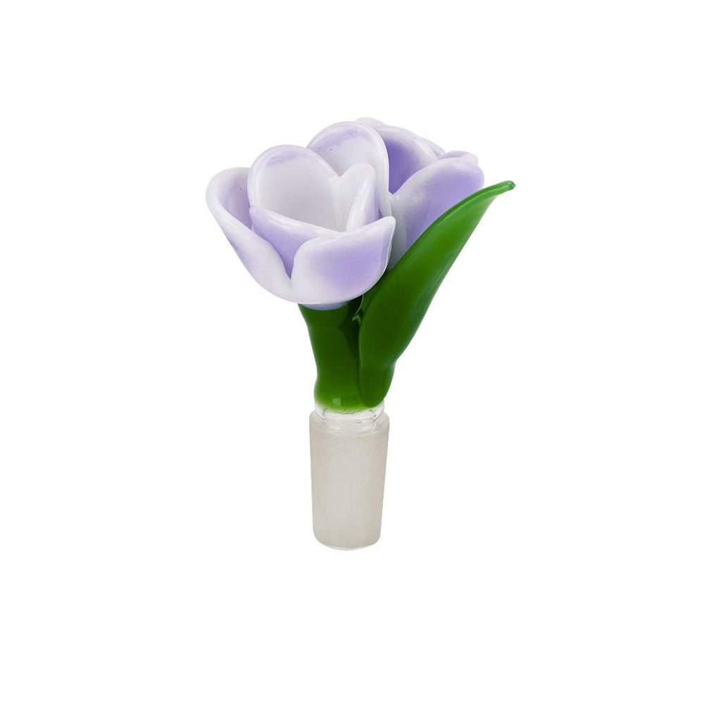 Empire Glassworks 14mm Flower Bong  Bowls white/lavender flower
