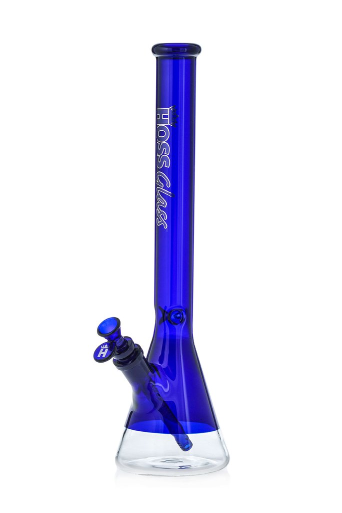 Hoss 38mm Diameter Colored Beaker Bong blue
