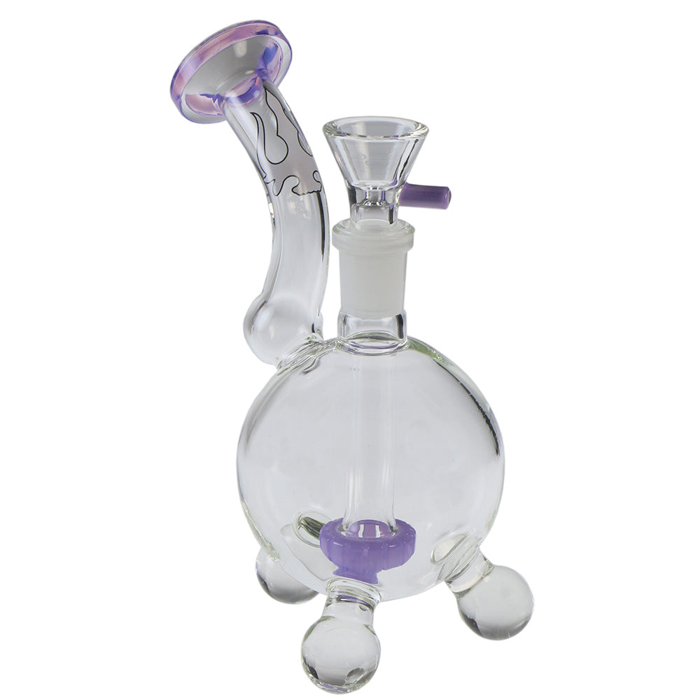 Hydros Glass Slyme Ball Bubbler Purple