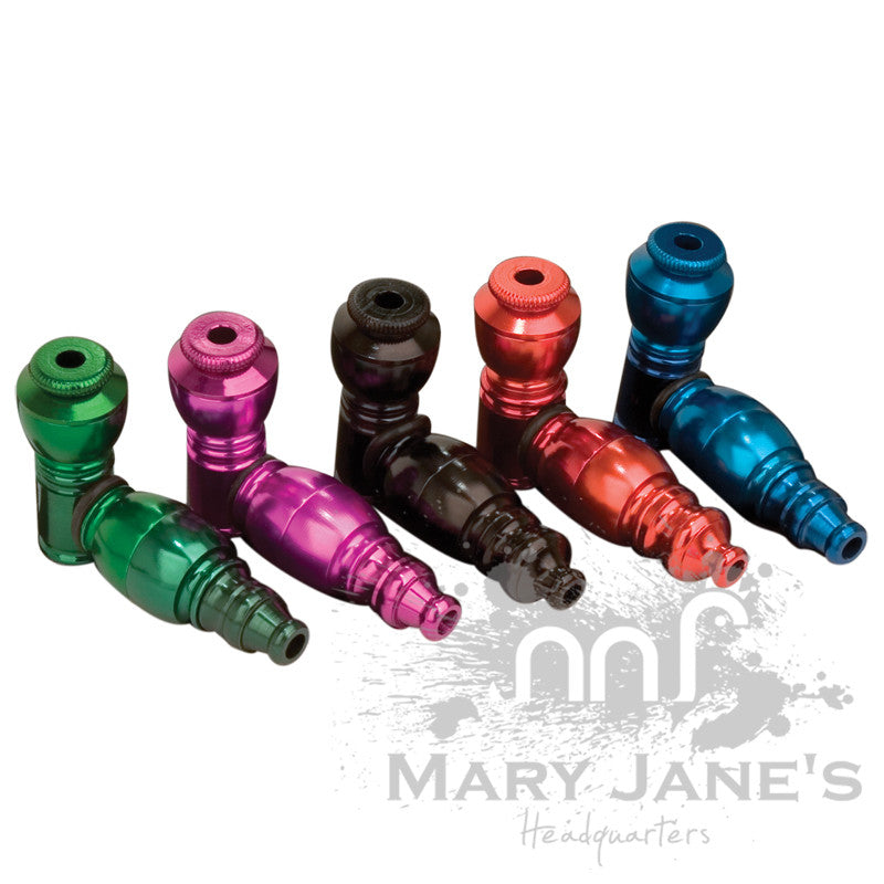 Small Chamber Anodized Metal Pipe - Mary Jane's Headquarters
