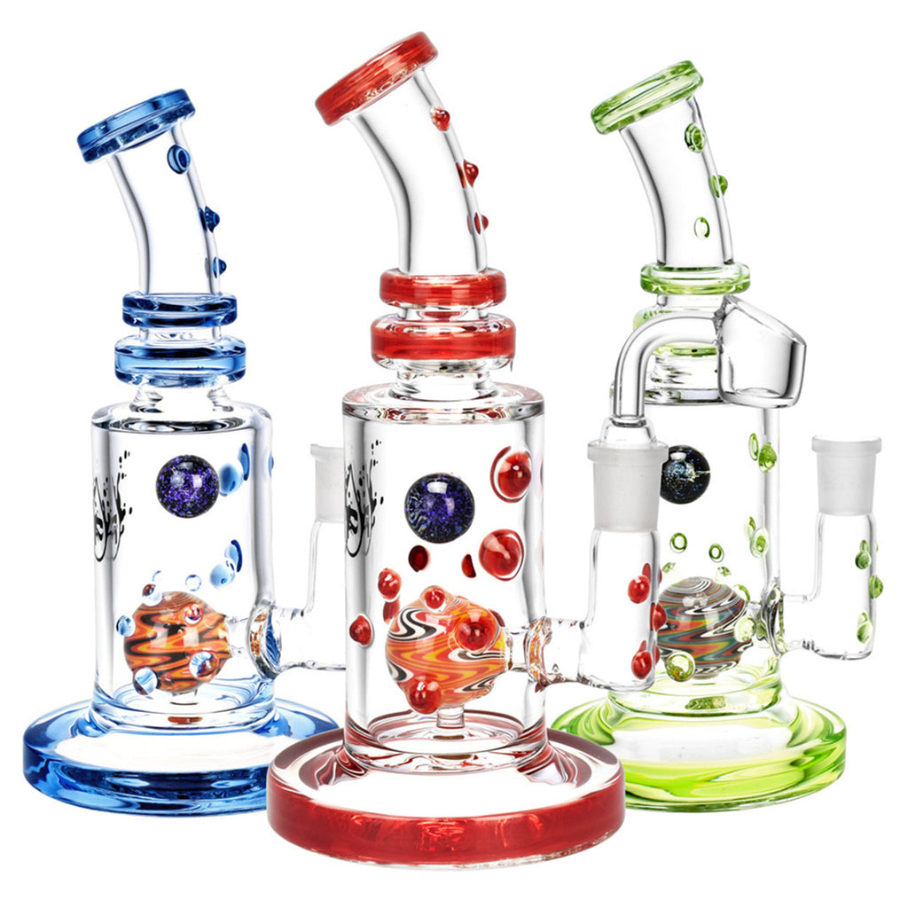Pulsar 8" Wig Wag Ball Perc Dab Rigs - Assorted Colours