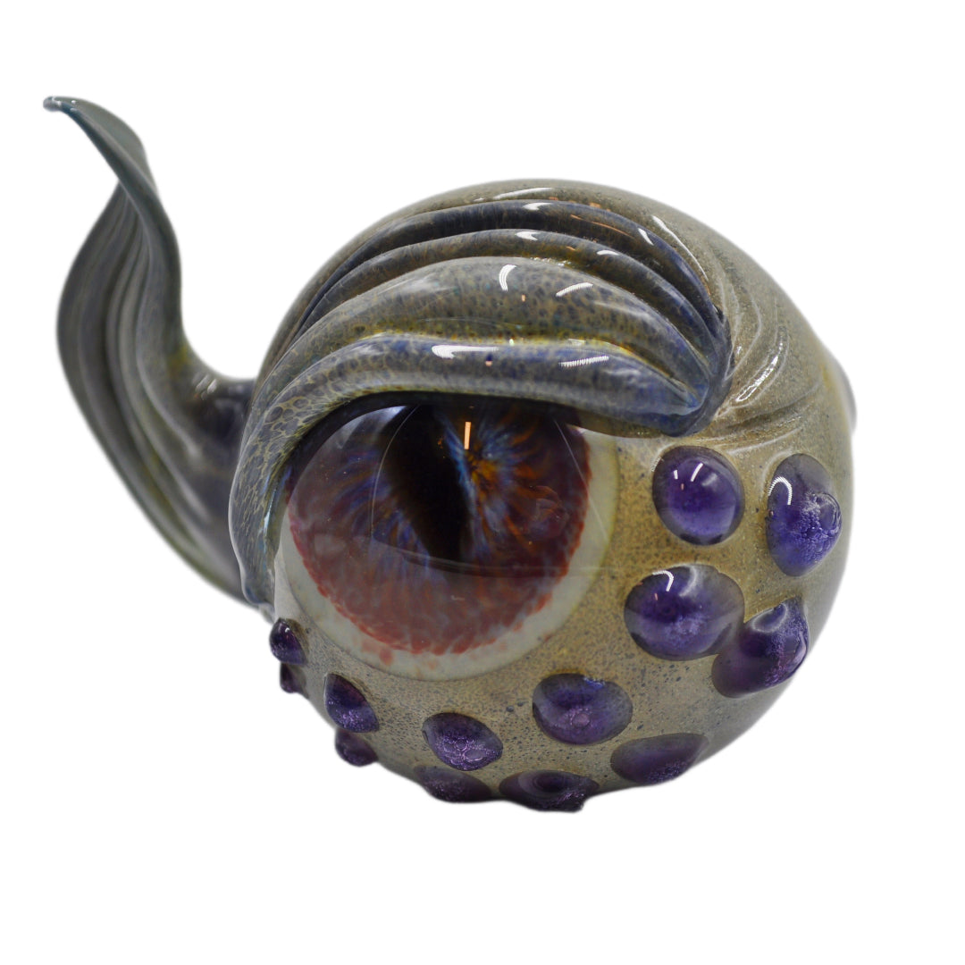 Custom Dragon Eye Glass Smoking Pipe, Girly Pipes, Unique, Glass
