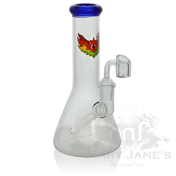Red Eye Glass 8" Tall Concentrate Beaker-Blue