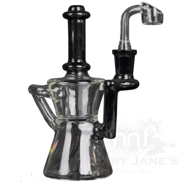 Red Eye Glass 6.5" Knight Concentrate Recycler-Black