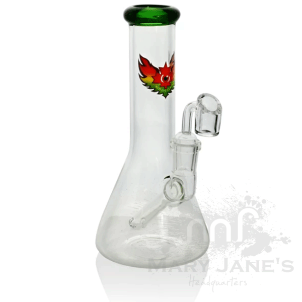 Red Eye Glass 8" Tall Concentrate Beaker-Green